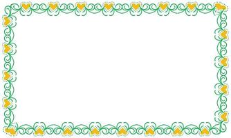 Hand drawn hearts border and frame design vector