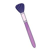 make up brush on white background vector