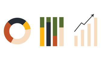 Colored infographic elements set on white background vector