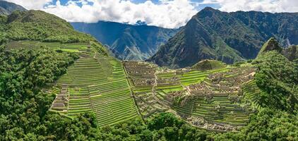 Machu Picchu, Peru. Aerial view photo