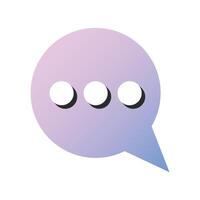 Illustration of bubble chat on white background vector