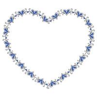 Hand drawn hearts border and frame design vector