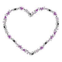 Hand drawn hearts border and frame design vector