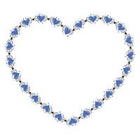 Hand drawn hearts border and frame design vector