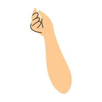 Hand gestures flat element on white background vector