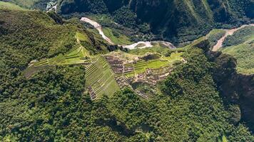 Machu Picchu, Peru. Aerial view photo