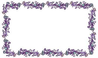 Hand drawn floral wreath floral frames vector