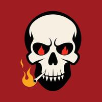 skull logo design vector