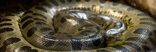 Green anaconda, Eunectes murinus, sucuri snake. Huge photo