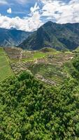 Machu Picchu, Peru. Aerial view photo