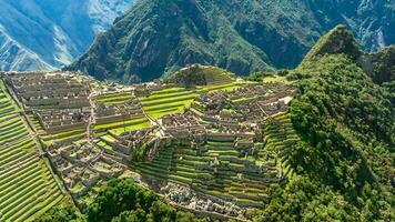 Machu Picchu, Peru. Aerial view photo