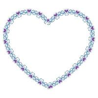 Hand drawn hearts border and frame design vector
