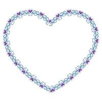 Hand drawn hearts border and frame design vector