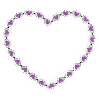 Hand drawn hearts border and frame design vector
