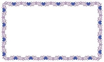 Hand drawn hearts border and frame design vector