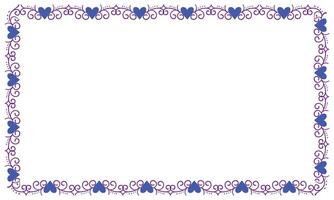 Hand drawn hearts border and frame design vector