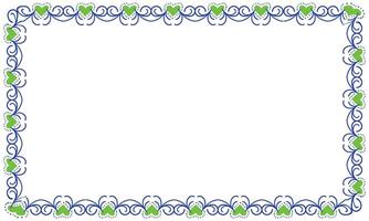 Hand drawn hearts border and frame design vector