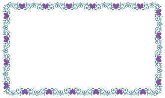 Hand drawn hearts border and frame design vector