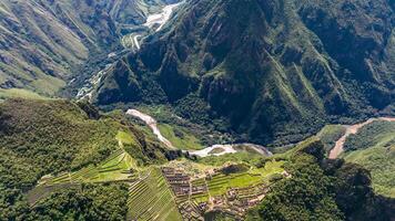 Machu Picchu, Peru. Aerial view photo