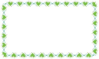 Hand drawn hearts border and frame design vector