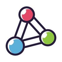Fun molecules on white background vector