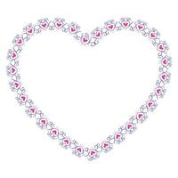 Hand drawn hearts border and frame design vector