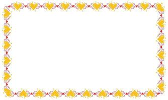 Hand drawn hearts border and frame design vector