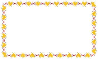 Hand drawn hearts border and frame design vector