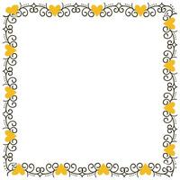 Hand drawn hearts border and frame design vector