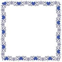Hand drawn hearts border and frame design vector
