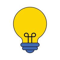 Light bulb minimalist style isolated on a white background vector