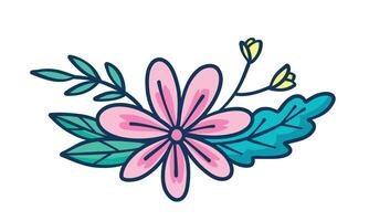 Hand drawn spring flowers, beautiful spring flowers vector