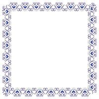 Hand drawn hearts border and frame design vector