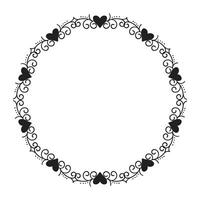 Hand drawn hearts border and frame design vector