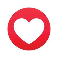 Social love heart icon isolated on white background vector