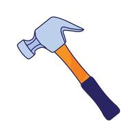 Hammer Flat Illustration on white background vector