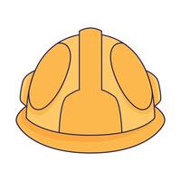 construcción casco icono en dibujos animados estilo en un blanco antecedentes vector