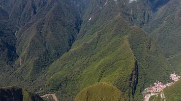 Urubamba river in Machu Picchu, Peru. Aerial view photo