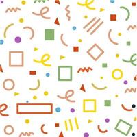 Abstract images of two-dimensional lines full color vector