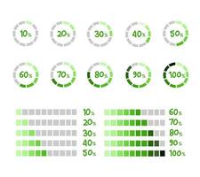 Set of persentase rate indicator ring vector
