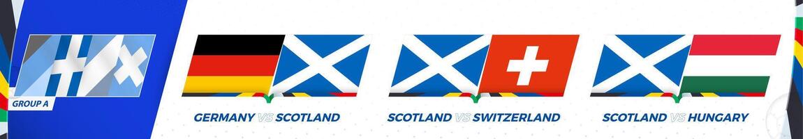 Escocia fútbol americano equipo juegos en grupo un de internacional fútbol americano torneo 2024. vector