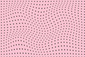 sencillo resumen negro color pequeño estrella ondulado distorsionar modelo en Bebé rosa color antecedentes un rosado antecedentes con negro estrellas y puntos vector