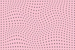 simple abstract black color small star wavy distort pattern on babypink color background a pink background with black stars and dots vector