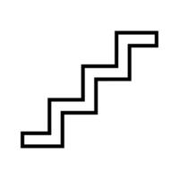 Simple stairway icon. Staircase guide. vector