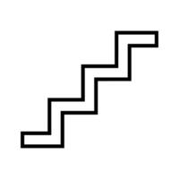 Simple stairway icon. Staircase guide. vector