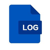 Flat design blue log file icon. vector