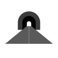 Flat design tunnel icon. vector