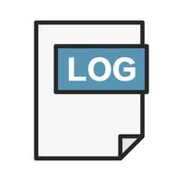 Log file icon. Data log icon. vector