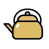 Flat design kettle icon. vector