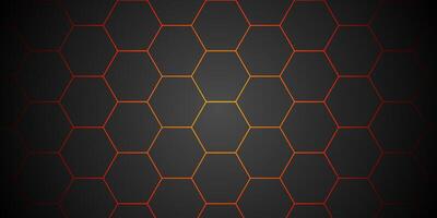 modern 3d black hexagon pattern background vector